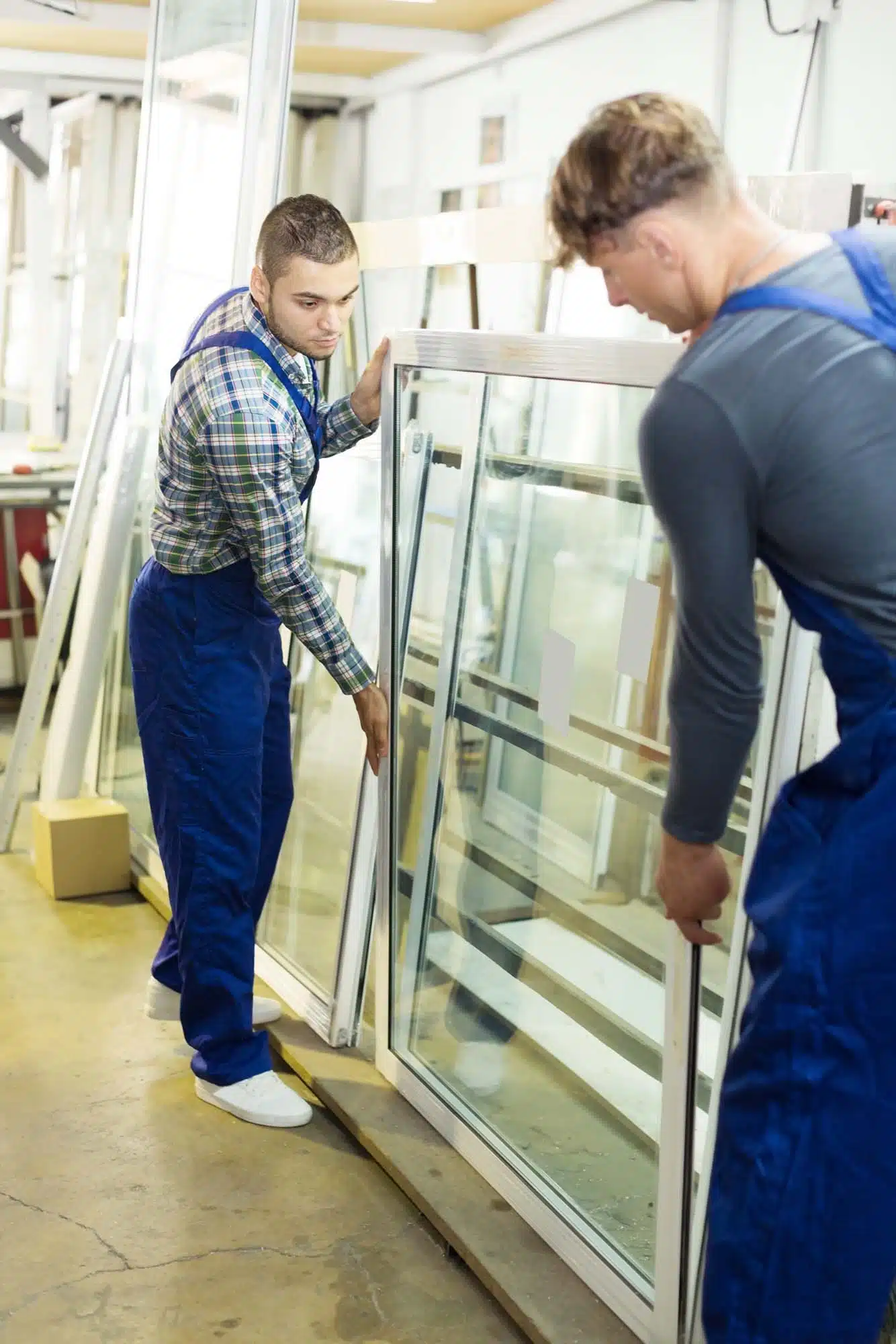 Two workers in uniform